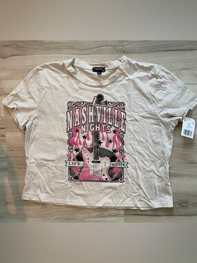Nashville Nights Pink Graphic Tee - Kids